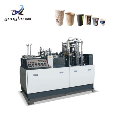 가스 소스 0.5-0.8MPa 일회용 커피 컵을 위한 완전 자동 4kw 종이 컵 제조 기계 65-85 PCS/Min
