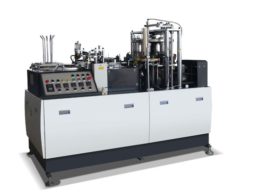 가스 소스 0.5-0.8MPa 일회용 커피 컵을 위한 완전 자동 4kw 종이 컵 제조 기계 65-85 PCS/Min